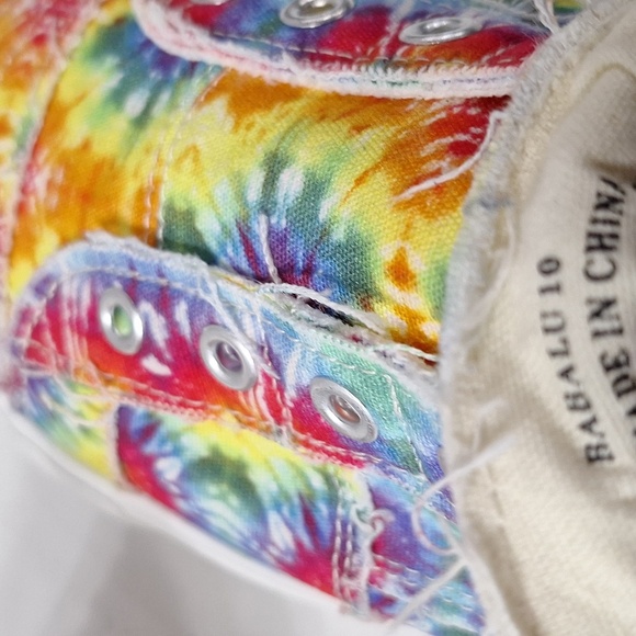 Corkys Multicolor Slip-On Streetwear Vibrant Tie-Dye Slip On Boho Sneakers Sz.10 - Picture 12 of 13